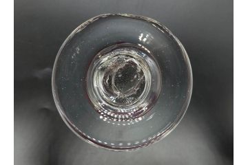 大正〜昭和初期　当時物　レトロな雰囲気が可愛らしい赤縁氷コップ2客セット(グラス、吹きガラス、和ガラス、硝子)(R-078887)