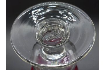 大正〜昭和初期　当時物　レトロな雰囲気が可愛らしい赤縁氷コップ2客セット(グラス、吹きガラス、和ガラス、硝子)(R-078887)