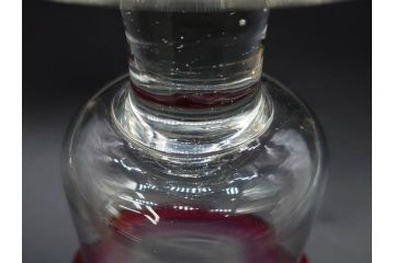 大正〜昭和初期　当時物　レトロな雰囲気が可愛らしい赤縁氷コップ2客セット(グラス、吹きガラス、和ガラス、硝子)(R-078887)