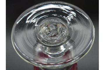 大正〜昭和初期　当時物　縁の色合いがアクセントの赤縁氷コップ2客セット(グラス、吹きガラス、和ガラス、硝子)(R-078888)