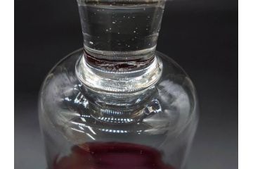 大正〜昭和初期　当時物　縁の色合いがアクセントの赤縁氷コップ2客セット(グラス、吹きガラス、和ガラス、硝子)(R-078888)