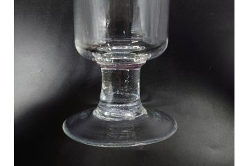大正〜昭和初期　当時物　縁の色合いがアクセントの赤縁氷コップ2客セット(グラス、吹きガラス、和ガラス、硝子)(R-078888)