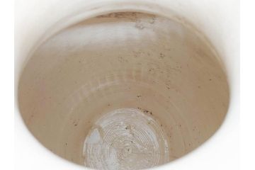時代物　在銘 大迫　薩摩焼　白薩摩　双耳　金彩で緻密に描かれたデザインが華麗な花瓶(壺、花器、花入、花生、象耳、壷、つぼ、ゾウ、龍、鳳凰、裏印)(R-078894)