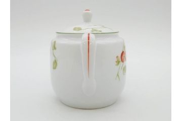 オールドノリタケ　NORITAKE　ヤジロベー印　くつろぎの一時を楽しめるティーセット(ティーポット、クリーマー、シュガーポット、C&S6客、ティーカップ&ソーサー、柿、日本陶器會社、果物、洋食器、箱付き)(R-078895)