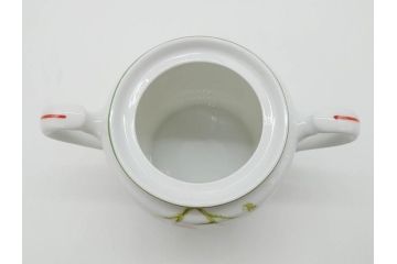 オールドノリタケ　NORITAKE　ヤジロベー印　くつろぎの一時を楽しめるティーセット(ティーポット、クリーマー、シュガーポット、C&S6客、ティーカップ&ソーサー、柿、日本陶器會社、果物、洋食器、箱付き)(R-078895)