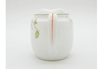 オールドノリタケ　NORITAKE　ヤジロベー印　くつろぎの一時を楽しめるティーセット(ティーポット、クリーマー、シュガーポット、C&S6客、ティーカップ&ソーサー、柿、日本陶器會社、果物、洋食器、箱付き)(R-078895)