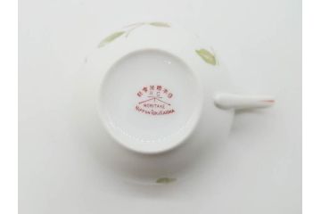 オールドノリタケ　NORITAKE　ヤジロベー印　くつろぎの一時を楽しめるティーセット(ティーポット、クリーマー、シュガーポット、C&S6客、ティーカップ&ソーサー、柿、日本陶器會社、果物、洋食器、箱付き)(R-078895)