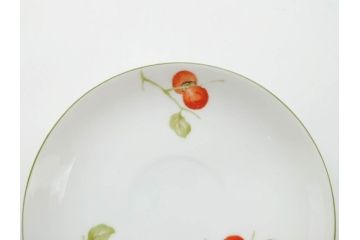オールドノリタケ　NORITAKE　ヤジロベー印　くつろぎの一時を楽しめるティーセット(ティーポット、クリーマー、シュガーポット、C&S6客、ティーカップ&ソーサー、柿、日本陶器會社、果物、洋食器、箱付き)(R-078895)