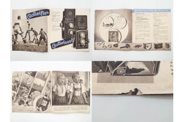 戦前　昭和初期　レトロ　カメラクラブ　かめられぽぉと　写真機の知識と選び方　コダック知識　さくらの国　アサヒカメラ　写真報国　富士光学　ローライレックスローライコード　ミノルタ　Zeiss Ikon　アマチュアフォト　カメラ雑誌やチラシなど22点セット(写真報國、ライラ、セミ、ベビー、さくらの國、冊子、カタログ、価格表、広告)(R-078896)