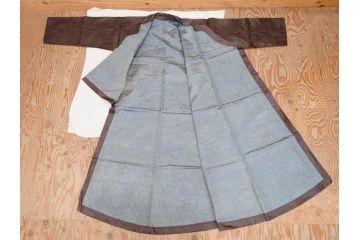戦前　中国　満州　上海　支那　唐服　カンフー服　チャイナ服　長袍　萬昌提荘　中国服(鳳凰、辮髪帽、チャイナ帽、帽子、支那靴、民族衣装、袋付き)(R-078899)