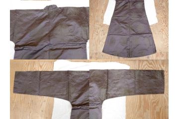 戦前　中国　満州　上海　支那　唐服　カンフー服　チャイナ服　長袍　萬昌提荘　中国服(鳳凰、辮髪帽、チャイナ帽、帽子、支那靴、民族衣装、袋付き)(R-078899)