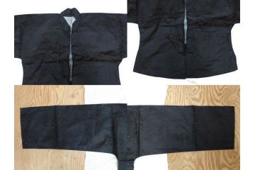 戦前　中国　満州　上海　支那　唐服　カンフー服　チャイナ服　長袍　萬昌提荘　中国服(鳳凰、辮髪帽、チャイナ帽、帽子、支那靴、民族衣装、袋付き)(R-078899)