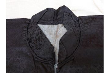 戦前　中国　満州　上海　支那　唐服　カンフー服　チャイナ服　長袍　萬昌提荘　中国服(鳳凰、辮髪帽、チャイナ帽、帽子、支那靴、民族衣装、袋付き)(R-078899)
