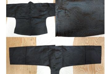 戦前　中国　満州　上海　支那　唐服　カンフー服　チャイナ服　長袍　萬昌提荘　中国服(鳳凰、辮髪帽、チャイナ帽、帽子、支那靴、民族衣装、袋付き)(R-078899)