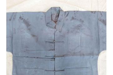 戦前　中国　満州　上海　支那　唐服　カンフー服　チャイナ服　長袍　萬昌提荘　中国服(鳳凰、辮髪帽、チャイナ帽、帽子、支那靴、民族衣装、袋付き)(R-078899)