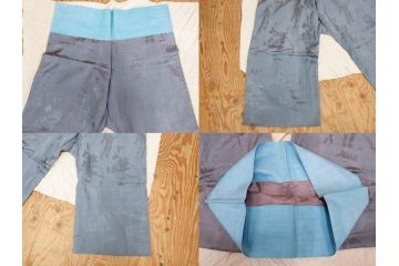 戦前　中国　満州　上海　支那　唐服　カンフー服　チャイナ服　長袍　萬昌提荘　中国服(鳳凰、辮髪帽、チャイナ帽、帽子、支那靴、民族衣装、袋付き)(R-078899)