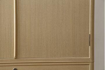中古　美品!!　伝統工芸士　小林雄蔵作　品のある佇まいが和の雰囲気を引き立てる加茂総桐箪笥(胴丸、総桐たんす、着物箪笥、衣装箪笥、引き出し、和タンス)(定価約140万円)(R-078900)