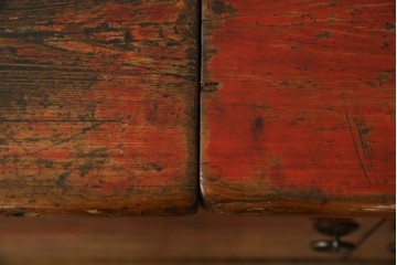 アジアンヴィンテージ!!　オリエンタルデザイン　中国美術　花鳥風月　異国情緒の雰囲気漂うローボード(ベンチ)　(R-078903)