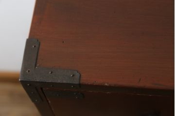 和製アンティーク　上手物!!　漆塗り　溜塗　内部桐材　落ち着きのある佇まいが魅力的な衣装箪笥(収納箪笥、時代箪笥、引き出し、チェスト)(R-078905)