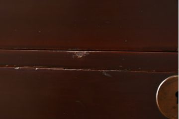 和製アンティーク　上手物!!　漆塗り　溜塗　内部桐材　落ち着きのある佇まいが魅力的な衣装箪笥(収納箪笥、時代箪笥、引き出し、チェスト)(R-078905)
