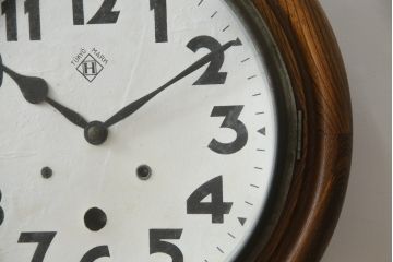 和製アンティーク　TOKYO MARK(東京マーク)　TUKYO MARK　丸いフォルムが可愛らしいシンプルな振り子時計(柱時計、古時計、掛け時計)(R-078907)