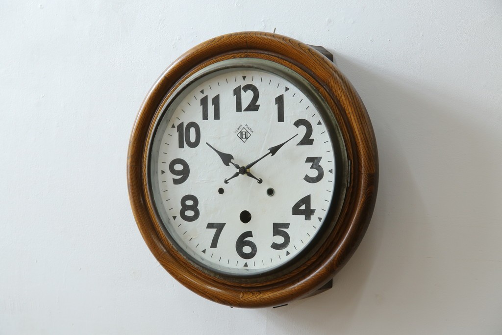 和製アンティーク　TOKYO MARK(東京マーク)　TUKYO MARK　丸いフォルムが可愛らしいシンプルな振り子時計　(R-078907)