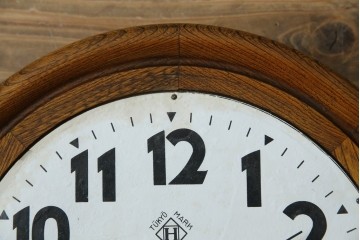 和製アンティーク　TOKYO MARK(東京マーク)　TUKYO MARK　丸いフォルムが可愛らしいシンプルな振り子時計　(R-078907)