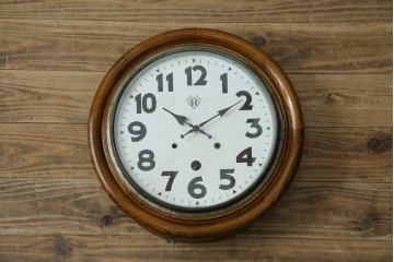 和製アンティーク　TOKYO MARK(東京マーク)　TUKYO MARK　丸いフォルムが可愛らしいシンプルな振り子時計　(R-078907)