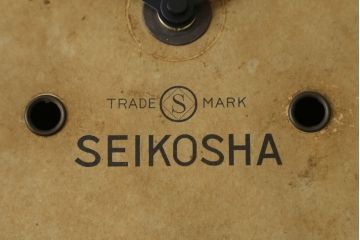 和製アンティーク　精工舎(SEIKOSHA、セイコー)　TRADE(S)MARK　シンプルな丸いフォルムの振り子時計(柱時計、古時計、掛け時計、丸型)(R-078908)