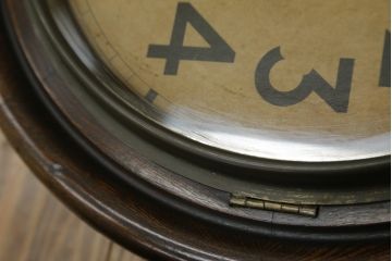 和製アンティーク　精工舎(SEIKOSHA、セイコー)　TRADE(S)MARK　シンプルな丸いフォルムの振り子時計(柱時計、古時計、掛け時計、丸型)(R-078908)