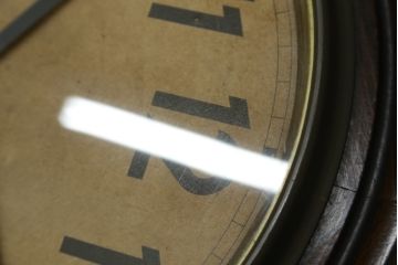 和製アンティーク　精工舎(SEIKOSHA、セイコー)　TRADE(S)MARK　シンプルな丸いフォルムの振り子時計(柱時計、古時計、掛け時計、丸型)(R-078908)
