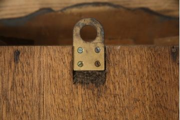 和製アンティーク　Meiji(明治時計社)　針と彫刻のデザインが素敵な振り子時計(柱時計、古時計、掛け時計)(R-078910)