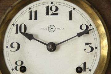 和製アンティーク　精工舎(SEIKOSHA、セイコー)　TRADE(S)MARK　小振りな文字盤がおしゃれな昔懐かしい振り子時計(柱時計、古時計、掛け時計)(R-078911)