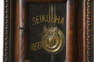 和製アンティーク　精工舎(SEIKOSHA、セイコー)　TRADE(S)MARK　深みのある色味が渋くてお洒落な振り子時計(柱時計、古時計、掛け時計、八角時計)(R-078912)