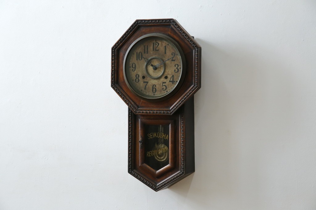 和製アンティーク　精工舎(SEIKOSHA、セイコー)　TRADE(S)MARK　深みのある色味が渋くてお洒落な振り子時計　(R-078912)