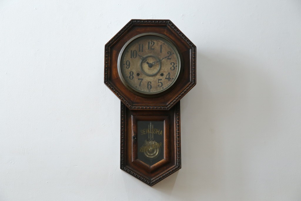 和製アンティーク　精工舎(SEIKOSHA、セイコー)　TRADE(S)MARK　深みのある色味が渋くてお洒落な振り子時計　(R-078912)