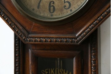 和製アンティーク　精工舎(SEIKOSHA、セイコー)　TRADE(S)MARK　深みのある色味が渋くてお洒落な振り子時計　(R-078912)