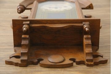 アメリカ　THE NEW HAVEN CLOCK社　8DAY　個性的なデザインが目を引く振り子時計(柱時計、古時計、掛け時計)(R-078914)