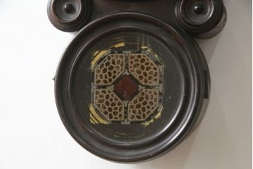 アンティーク雑貨　E. INGRAHAM&CO (イングラハム社)　8DAY　MADE(Y)TOKYO　レトロな雰囲気たっぷりのだるま時計(四つ丸、柱時計、古時計、掛け時計、振り子時計)(R-078915)