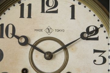 アンティーク雑貨　E. INGRAHAM&CO (イングラハム社)　8DAY　MADE(Y)TOKYO　レトロな雰囲気たっぷりのだるま時計(四つ丸、柱時計、古時計、掛け時計、振り子時計)(R-078915)