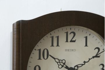 和製アンティーク　精工舎(SEIKOSHA、セイコー)　30DAY　シンプルなカレンダー機能付き振り子時計(柱時計、古時計、掛け時計)(R-078916)