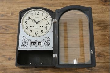 和製アンティーク　精工舎(SEIKOSHA、セイコー)　30DAY　シンプルなカレンダー機能付き振り子時計(柱時計、古時計、掛け時計)(R-078916)