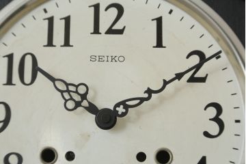 和製アンティーク　精工舎(SEIKOSHA、セイコー)　30DAY　シンプルなカレンダー機能付き振り子時計(柱時計、古時計、掛け時計)(R-078916)