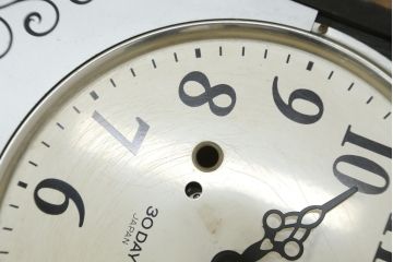 和製アンティーク　精工舎(SEIKOSHA、セイコー)　30DAY　シンプルなカレンダー機能付き振り子時計(柱時計、古時計、掛け時計)(R-078916)