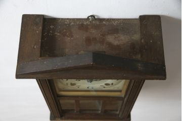 和製アンティーク　精工舎(SEIKOSHA、セイコー)　TRADE(S)MARK　落ち着いた色味と装飾がクラシカルな雰囲気を醸し出す振り子時計(柱時計、古時計、掛け時計)(R-078921)