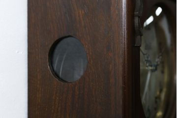 和製アンティーク　Meiji(明治時計社)　大正ロマンな雰囲気たっぷりの振り子時計(柱時計、古時計、掛け時計)(R-078922)