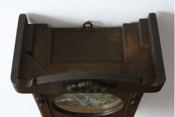 和製アンティーク　Meiji(明治時計社)　大正ロマンな雰囲気たっぷりの振り子時計(柱時計、古時計、掛け時計)(R-078922)