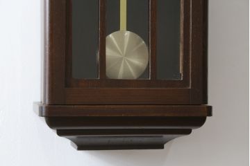 和製アンティーク　Meiji(明治時計社)　大正ロマンな雰囲気たっぷりの振り子時計(柱時計、古時計、掛け時計)(R-078922)