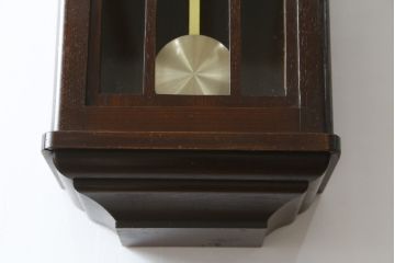和製アンティーク　Meiji(明治時計社)　大正ロマンな雰囲気たっぷりの振り子時計(柱時計、古時計、掛け時計)(R-078922)
