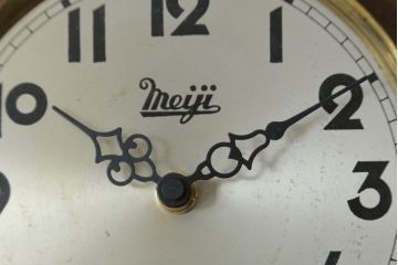 和製アンティーク　Meiji(明治時計社)　大正ロマンな雰囲気たっぷりの振り子時計(柱時計、古時計、掛け時計)(R-078922)